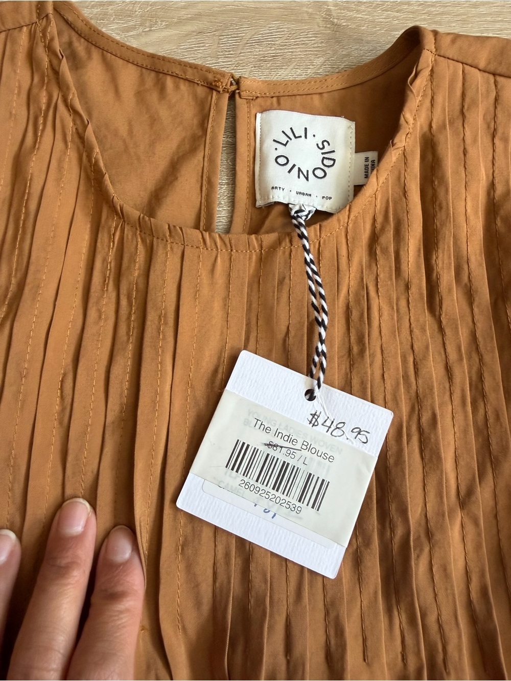 LILI SIDONIO long sleeve ruffled blouse SZ L NWT - Picture 4 of 7